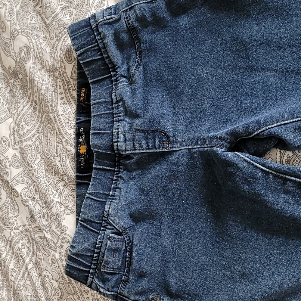 Lucky Brand "Zoe" Size Large Elastic Waist Pull-On Jeggings Jeans